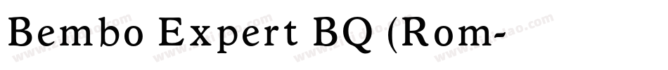 Bembo Expert BQ (Rom字体转换